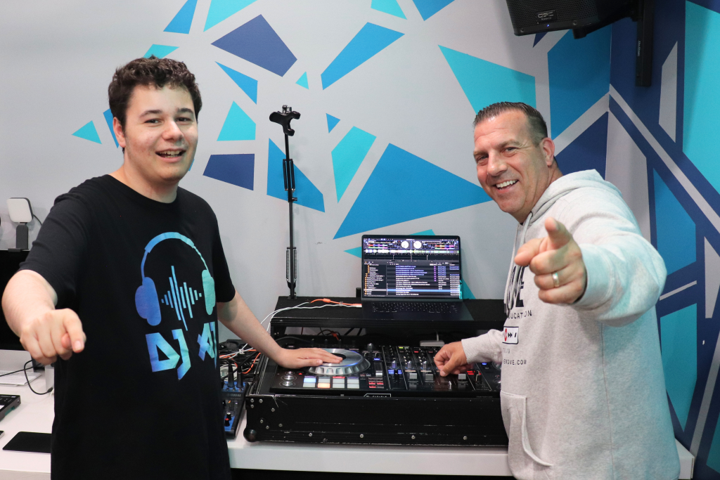 DJ AJ and his teacher, DJ Danny D Rock