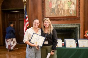 Victoria Ruocco receives her Employee of the Quarter Award