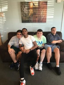 Prince Porter connects with the boys of the Children's Residential Program